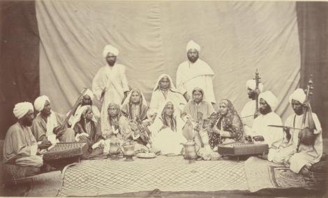 Group of Nautch Girls and Musicians [1860-1880]. Image Courtesy: Thomas Fisher Rare Book Library
